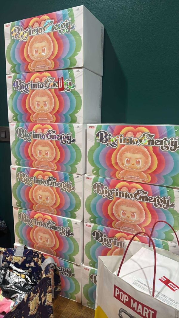 Pop Mart Labubu V3 blind box collectible figures stacked for sale in Los Angeles USA