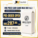 ONE PIECE CARD GAME MILK BOX Vol.2 [AC-02] Japanese PO, HK$287.95 per box, 20 boxes per case