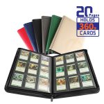 HENWEI Zipped card binder - Green / 4 pockets / 160 cards