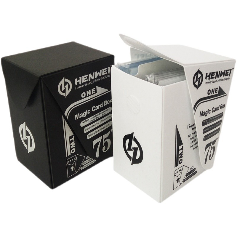 HENWEI Lift-up deck box - White / 75+ cards