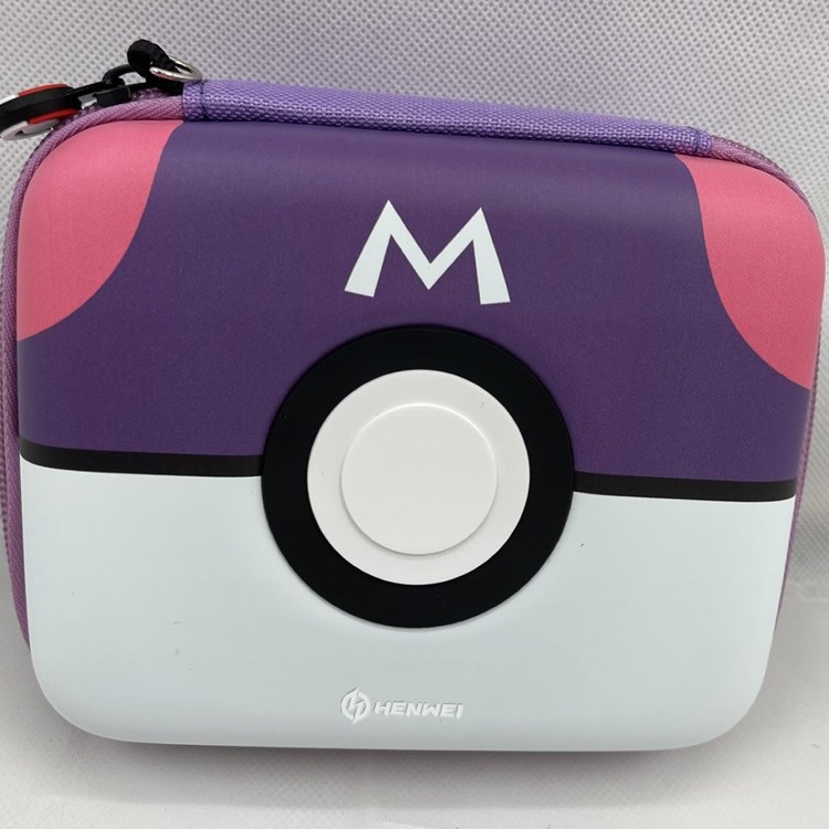 HENWEI Ball-design card carry case - Purple / white / 15.5 x 12.5 x 7 cm